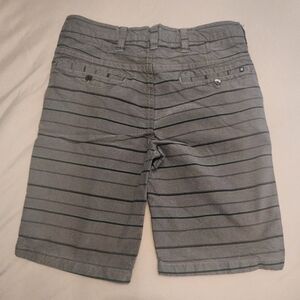 Hurley Gray Striped Casual Kids Shorts